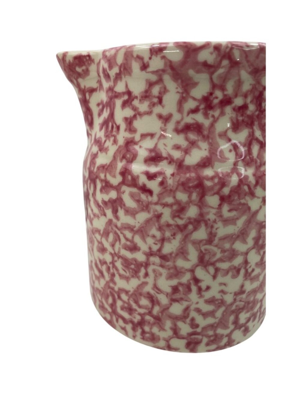 Gerald E Henn Red Spongeware 32 OZ Pitcher Stoneware - Picture 3 of 12